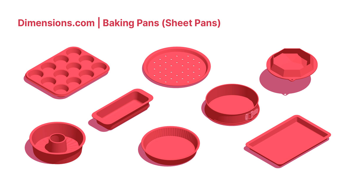 Baking Pans Sheet Pans Dimensions & Drawings