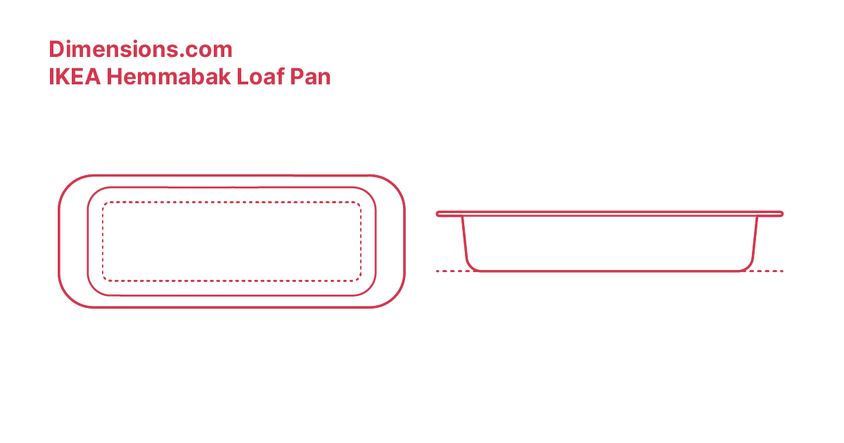 IKEA Hemmabak Loaf Pan Dimensions & Drawings