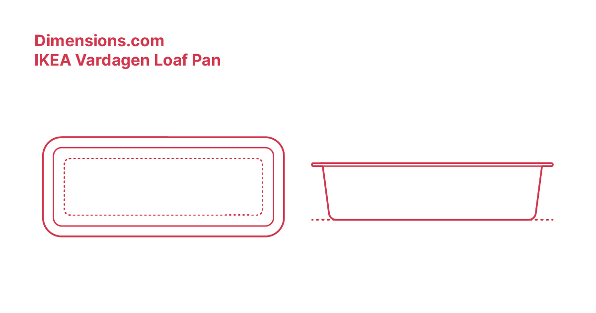 IKEA Vardagen Loaf Pan Dimensions & Drawings