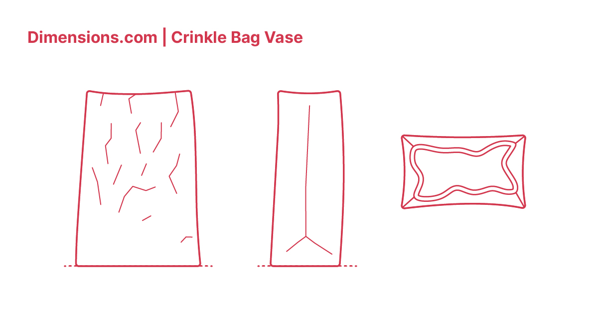 Crinkle Bag Vase Dimensions & Drawings