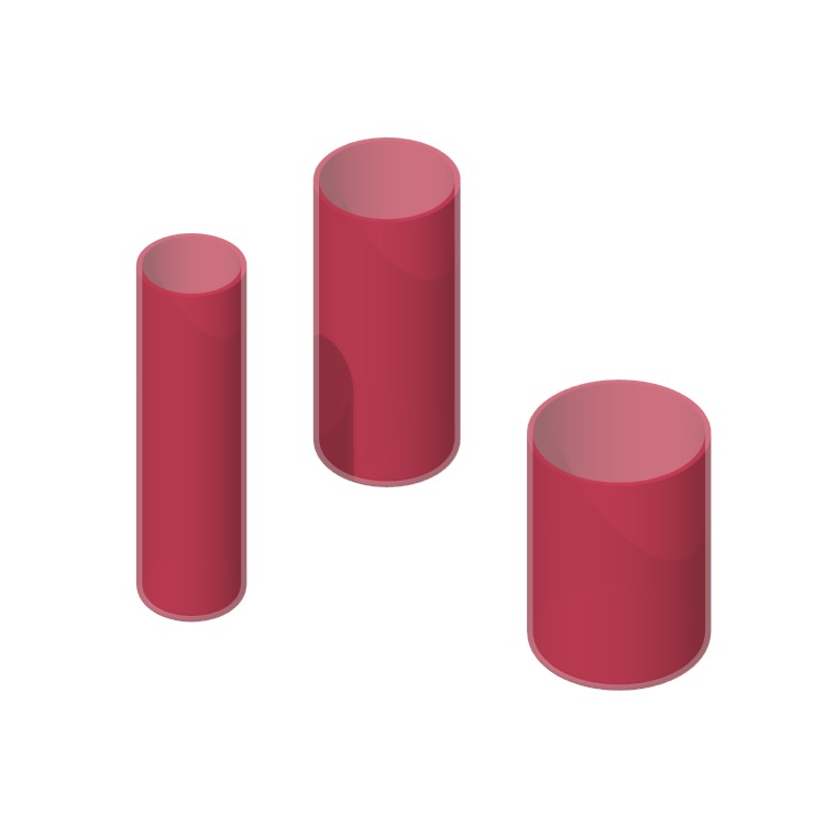 IKEA Cylinder Vase Set (Tall) Dimensions & Drawings