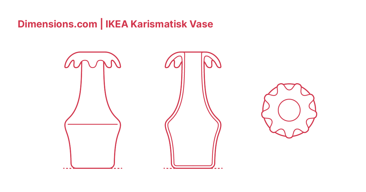 IKEA Karismatisk Vase Dimensions & Drawings