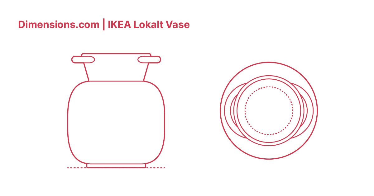 IKEA Lokalt Vase Dimensions & Drawings