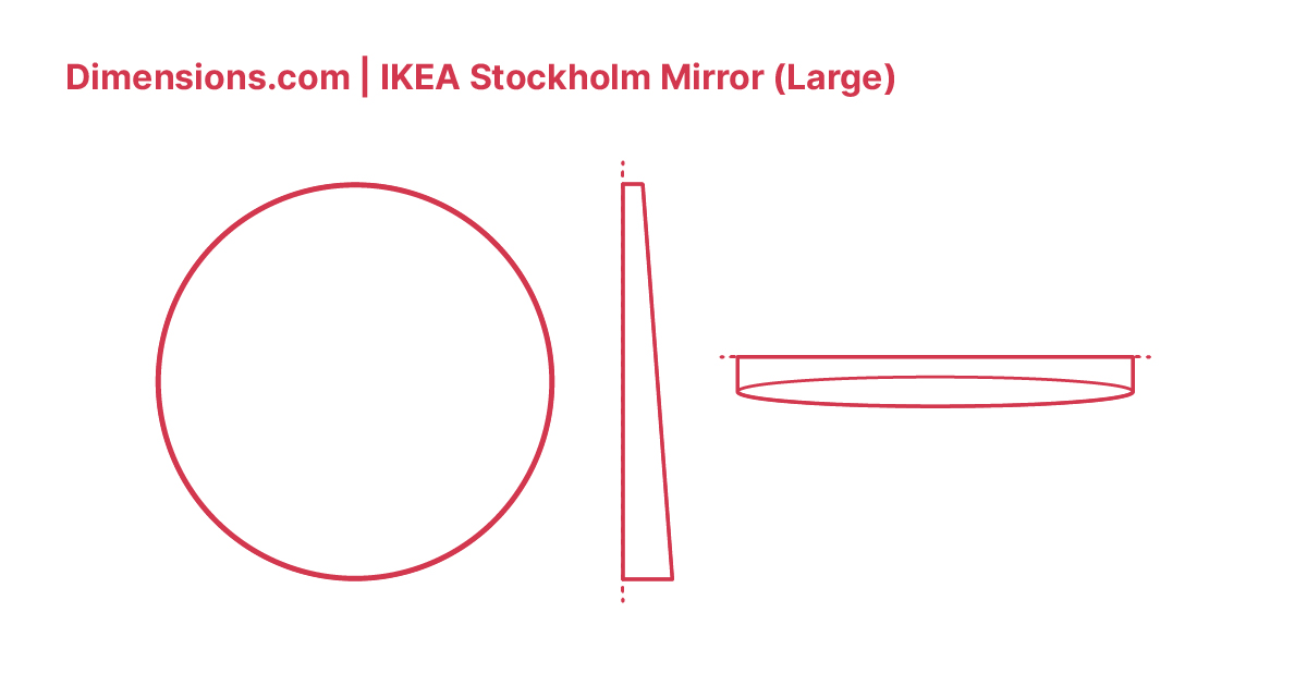 IKEA Stockholm Mirror (Large) Dimensions & Drawings