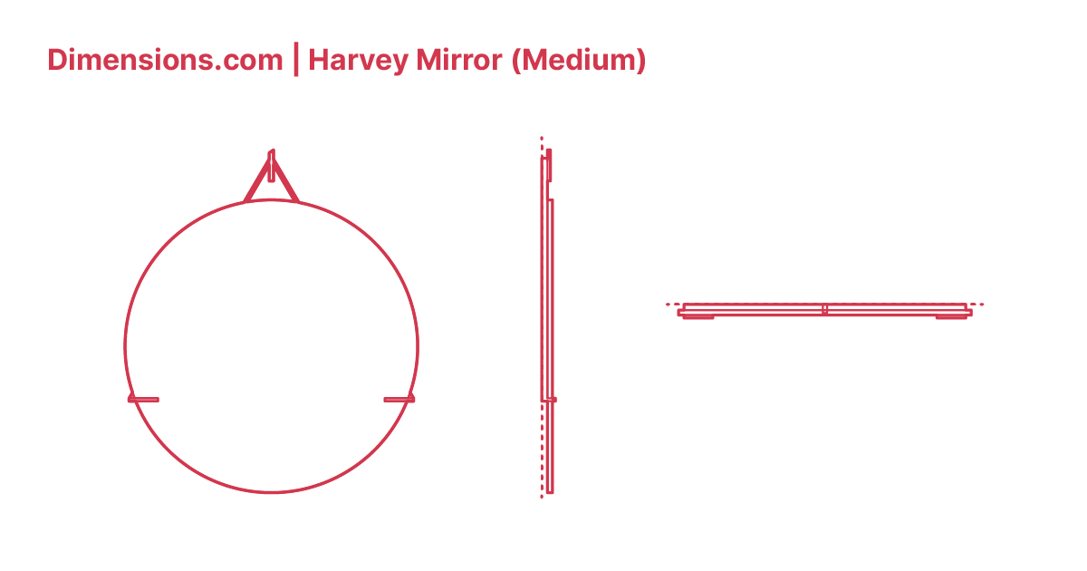 Harvey Mirror (Medium) Dimensions & Drawings