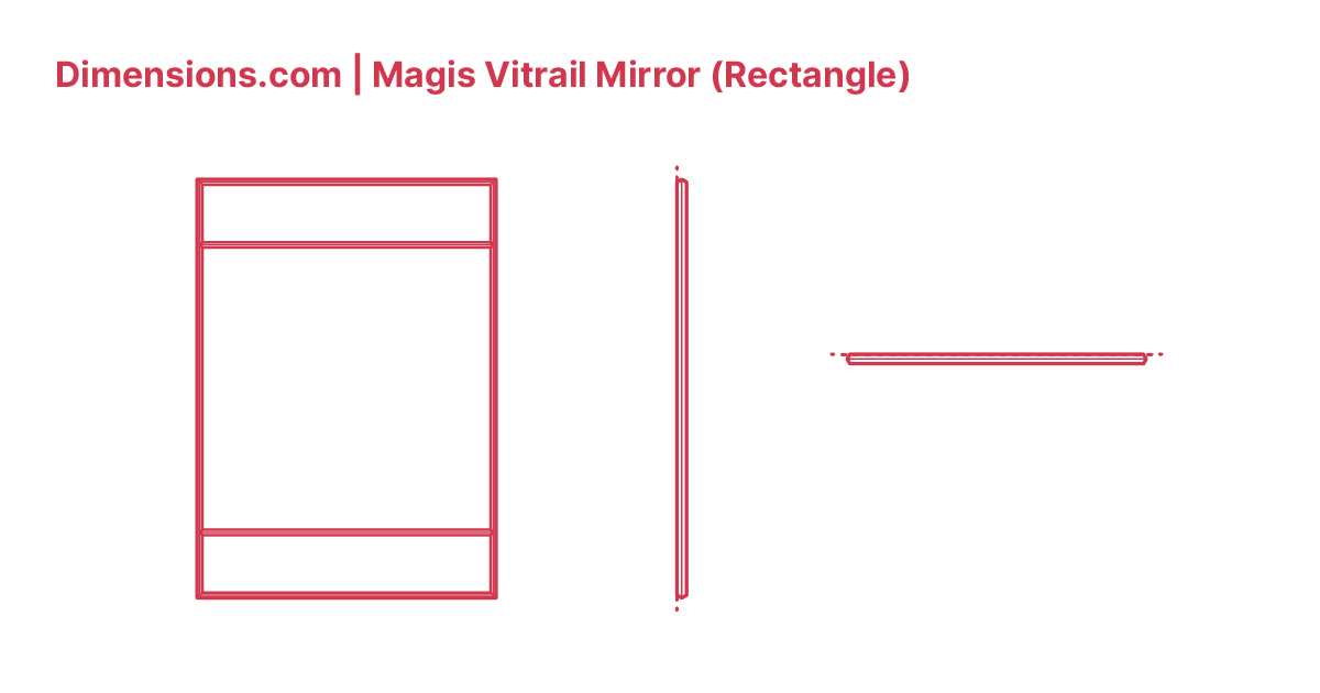 Magis Vitrail Mirror (Rectangle) Dimensions & Drawings | Dimensions.com