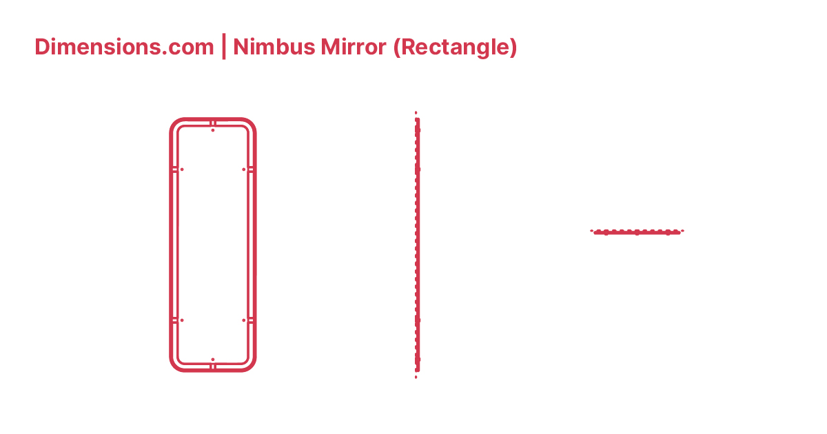 Nimbus Mirror (Rectangle) Dimensions & Drawings | Dimensions.com