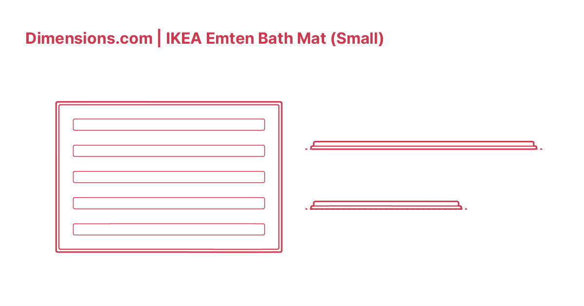 IKEA Emten Bath Mat (Small) Dimensions & Drawings | Dimensions.com