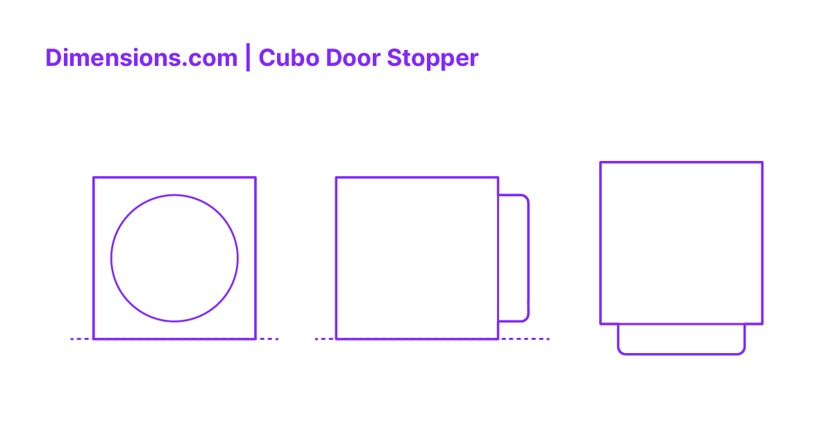 Cubo Door Stopper Dimensions & Drawings