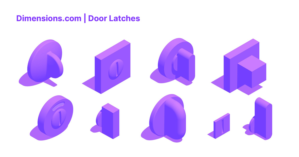 Door Latches Dimensions & Drawings