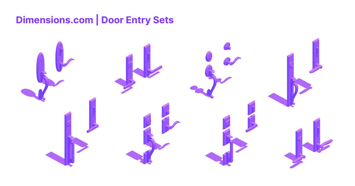 Door Entry Sets | Front Door Hardware Dimensions & Drawings ...