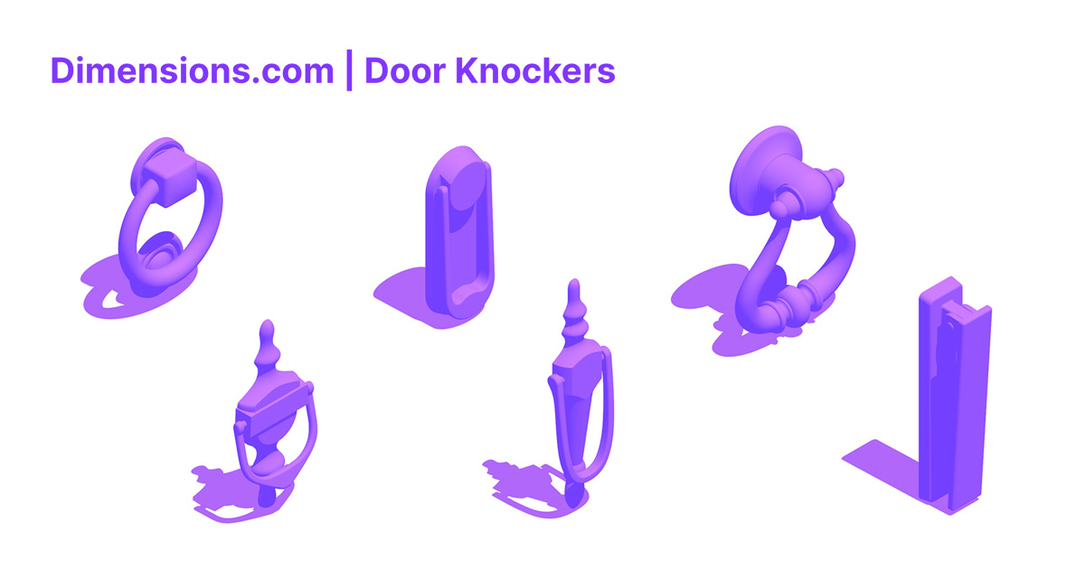 Door Knockers Dimensions & Drawings