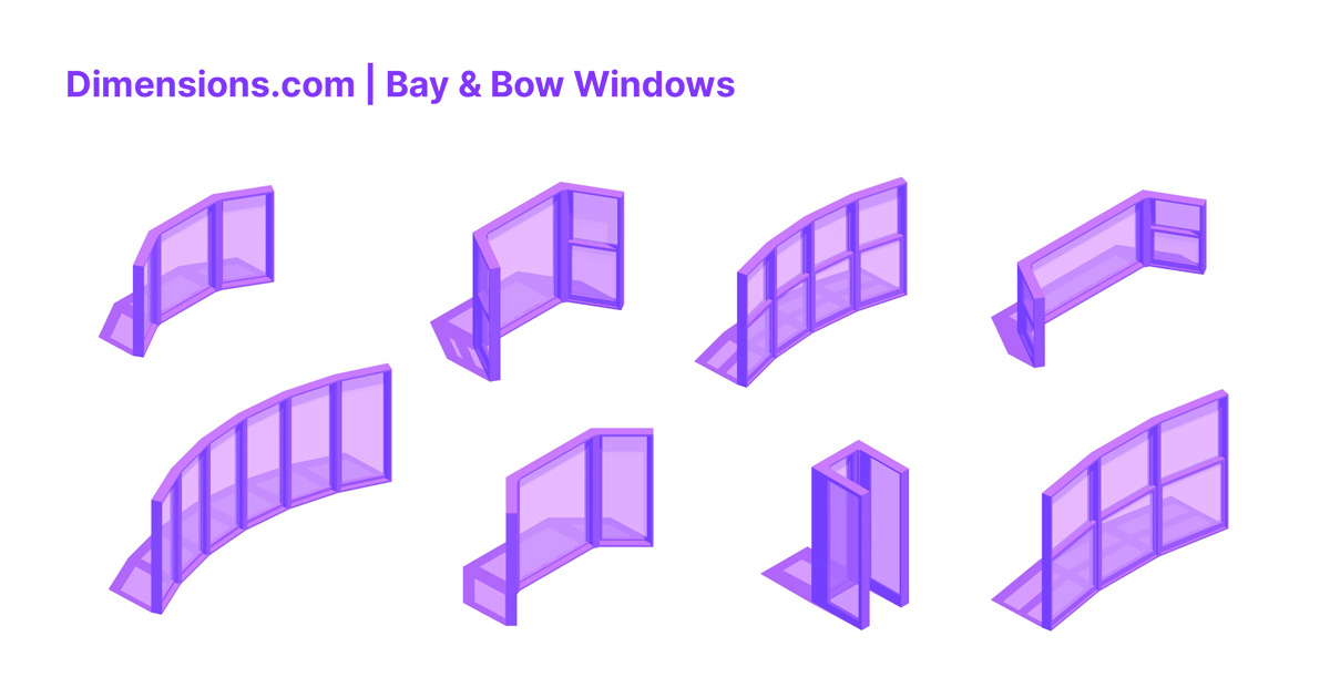 Bay & Bow Windows Dimensions & Drawings