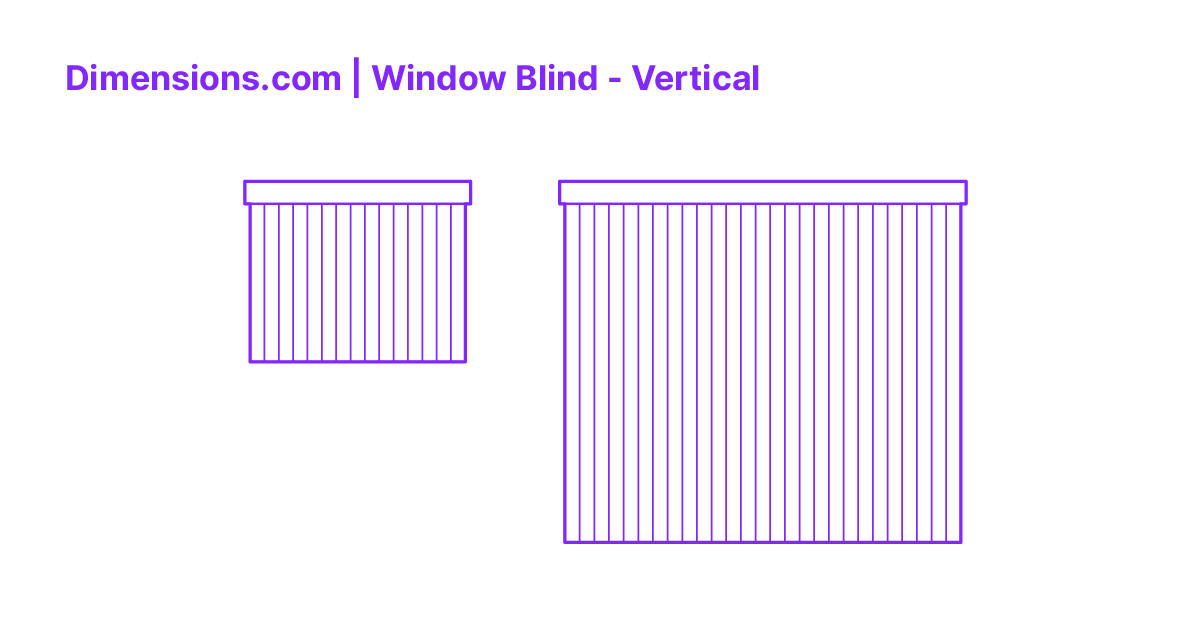 Window Blind Vertical Dimensions & Drawings