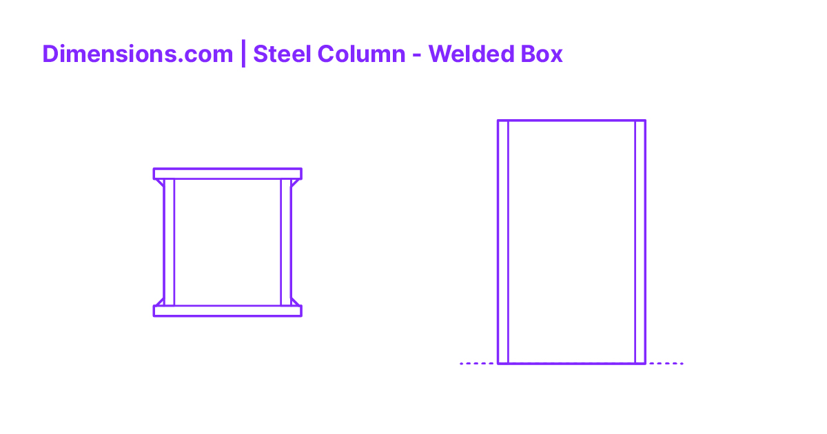 Steel Column Welded Box Dimensions & Drawings