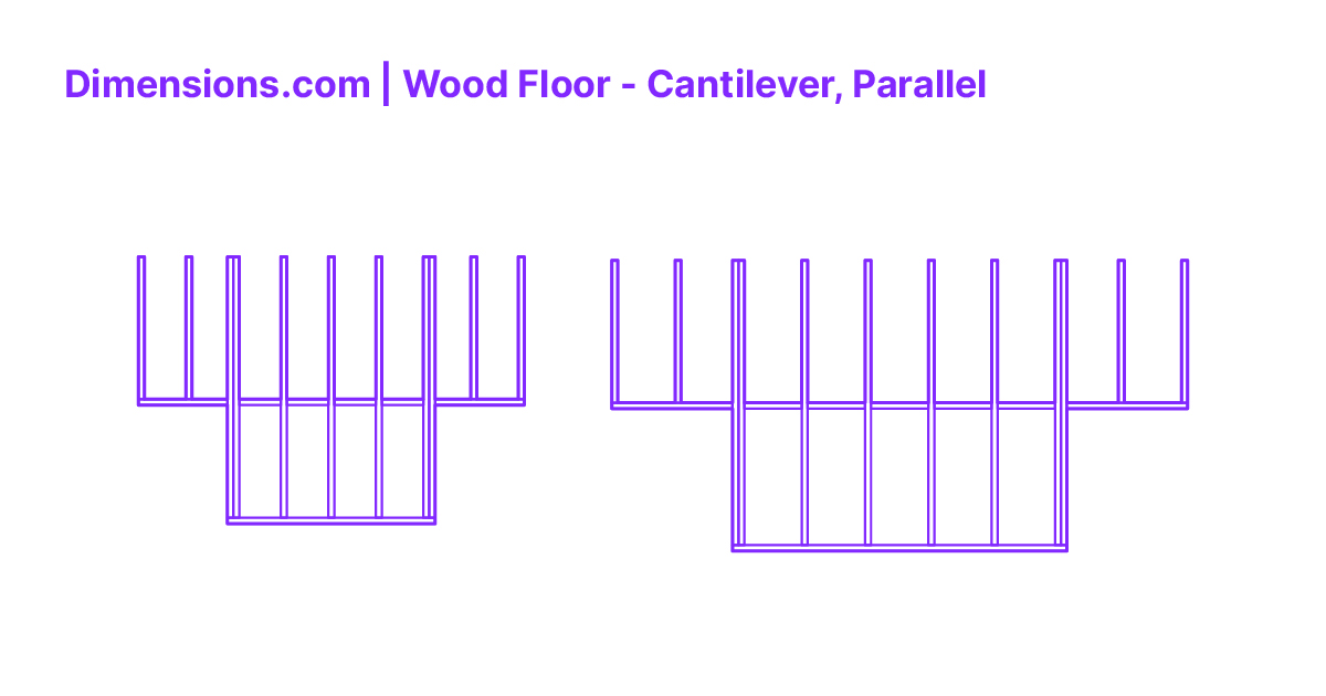 Wood Floor Cantilever, Parallel Dimensions & Drawings
