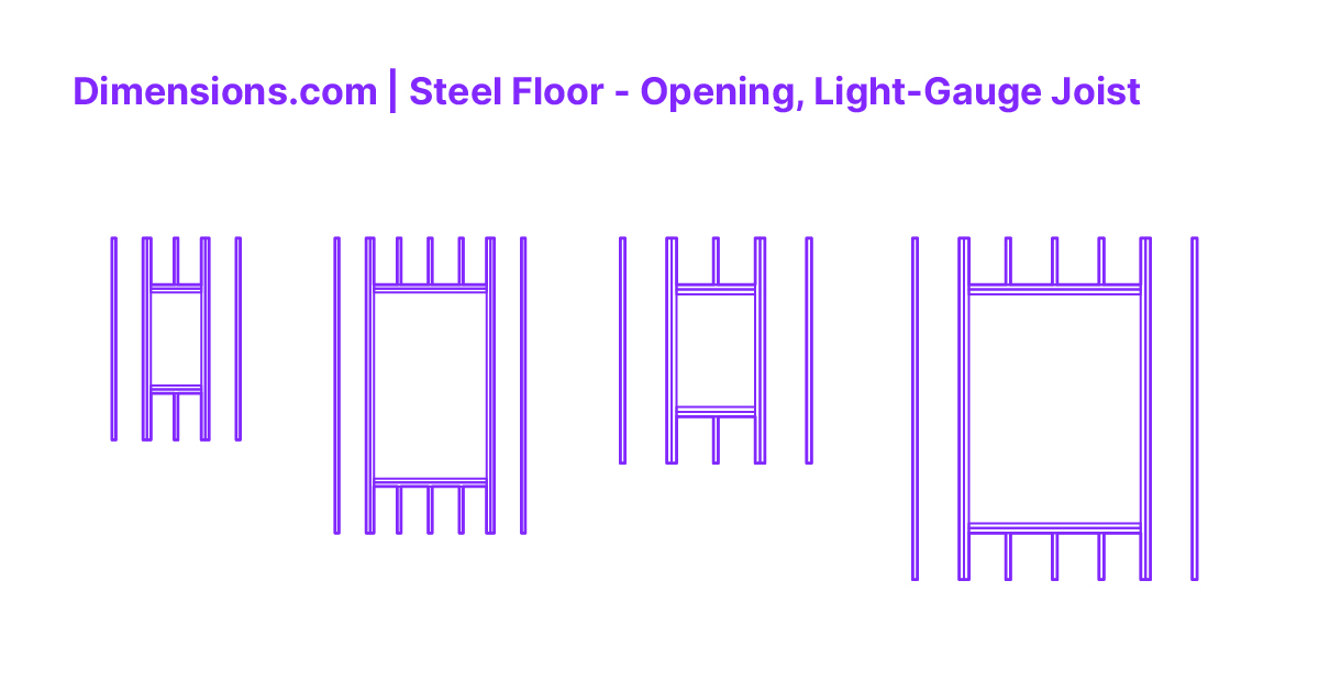 Steel Floor Opening, LightGauge Joist Dimensions & Drawings