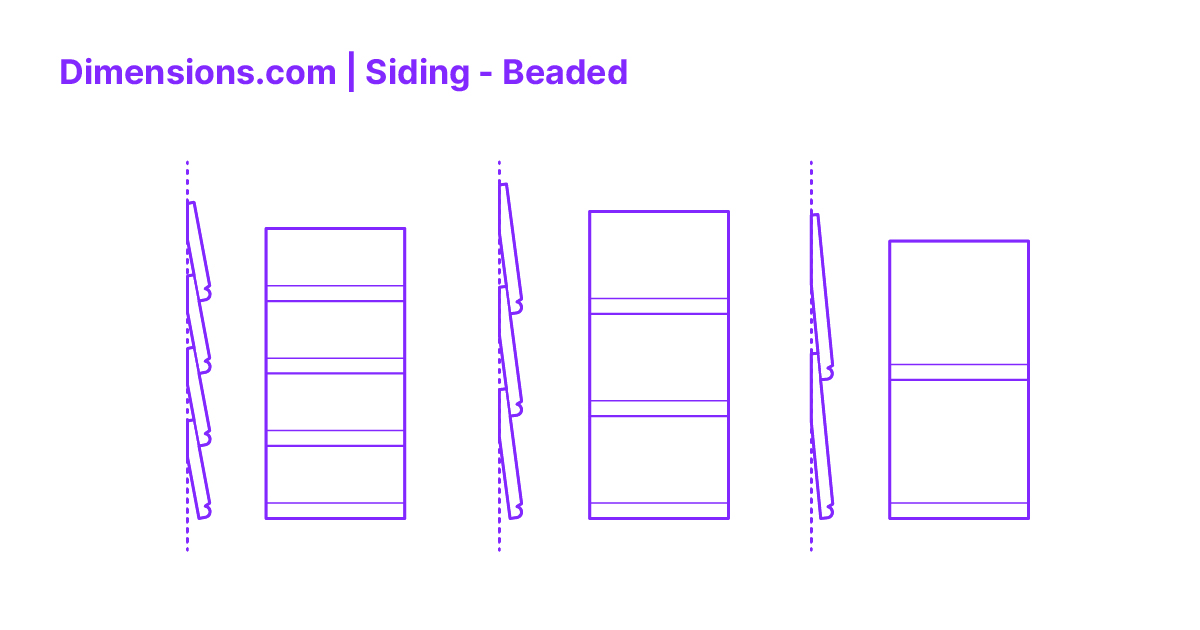 Siding - Beaded Dimensions & Drawings | Dimensions.com