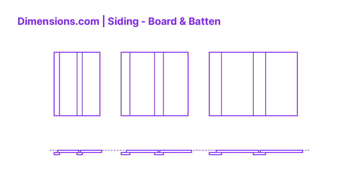 Siding Board & Batten Dimensions & Drawings