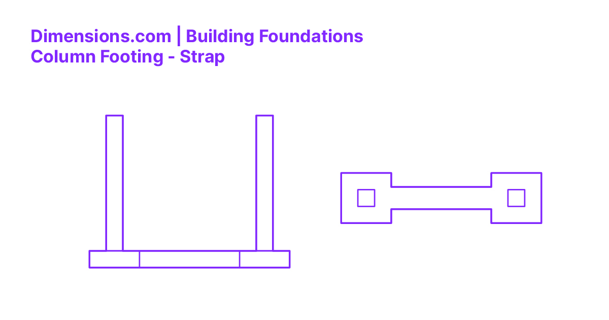 Column Footing Strap Dimensions & Drawings
