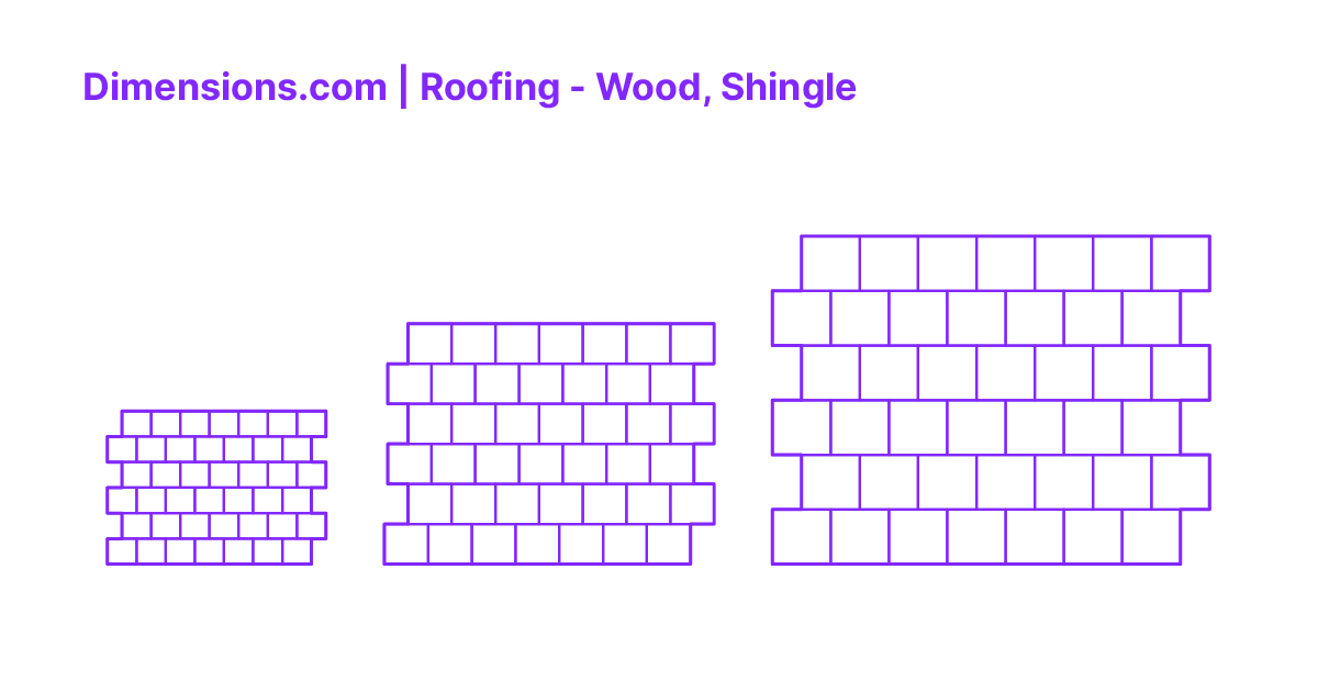 Roofing Wood, Shingle Dimensions & Drawings