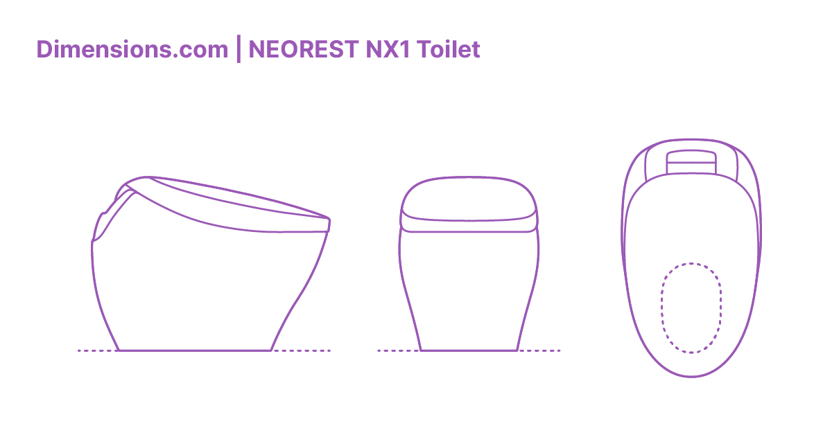 TOTO NEOREST NX1 Toilet Dimensions & Drawings