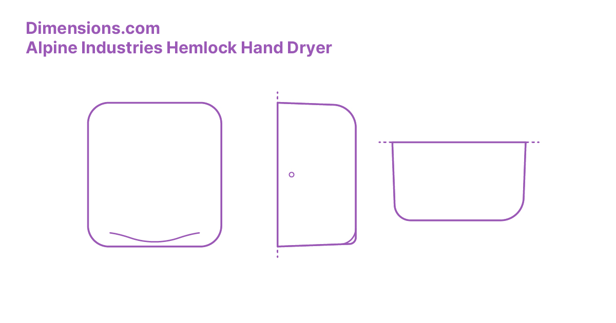 Alpine Industries Hemlock Hand Dryer Dimensions & Drawings