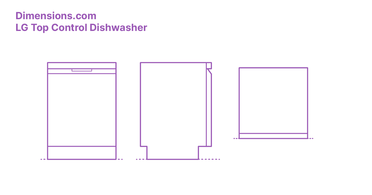 LG Top Control Dishwasher Dimensions & Drawings