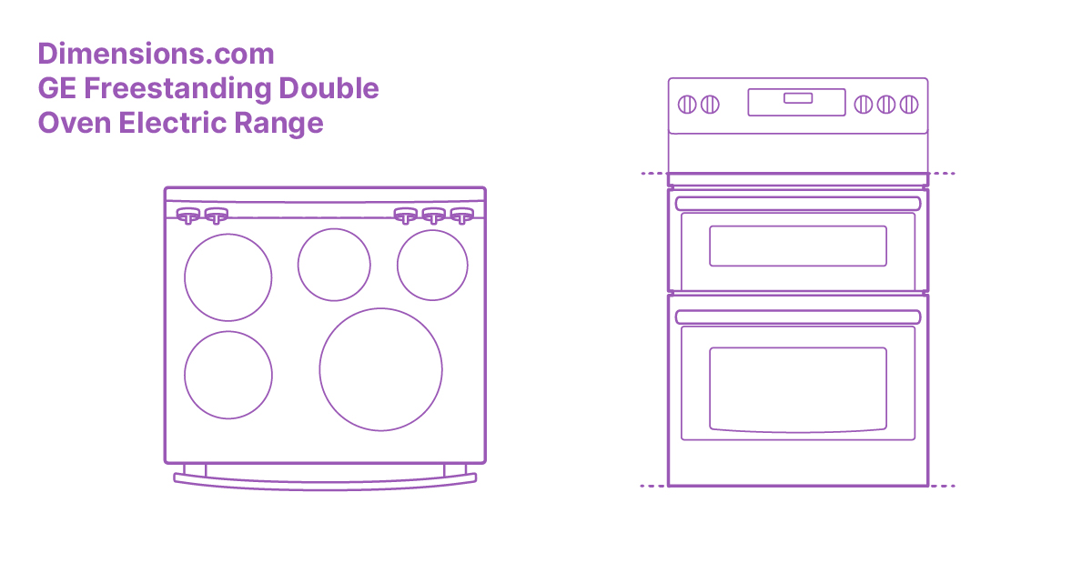 GE Profile Freestanding Double Oven Electric Range Dimensions