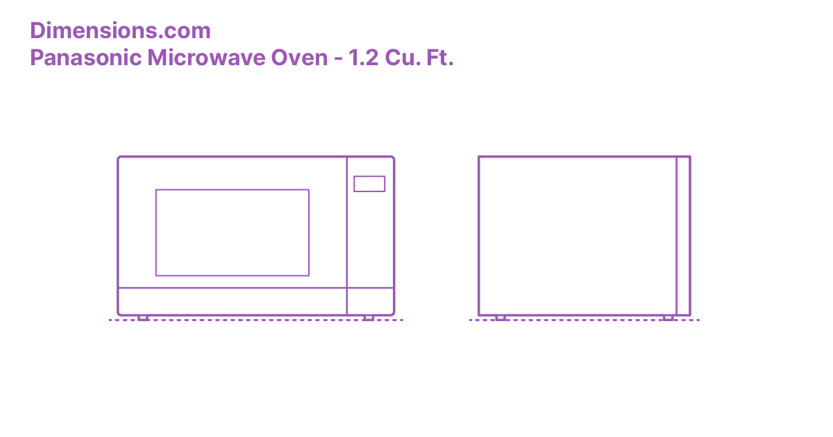 Panasonic Microwave Oven 1.2 Cu. Ft. Dimensions & Drawings