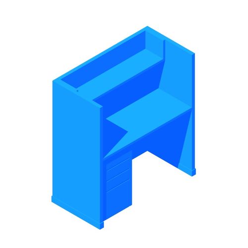 Utility Task Workstation | Cubicle Dimensions & Drawings | Dimensions.com