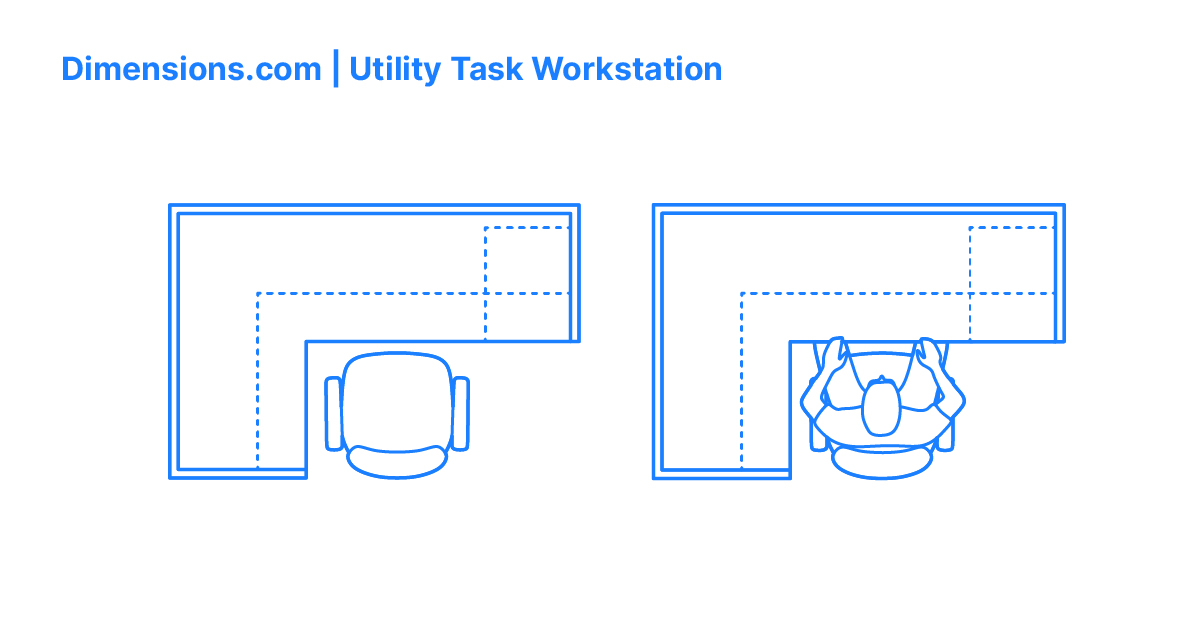 Utility Task Workstation Cubicle Dimensions & Drawings