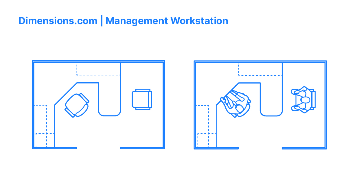 Management Workstation Cubicle Dimensions & Drawings
