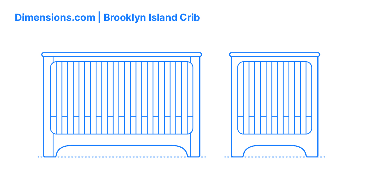 Brooklyn Island Crib Dimensions & Drawings