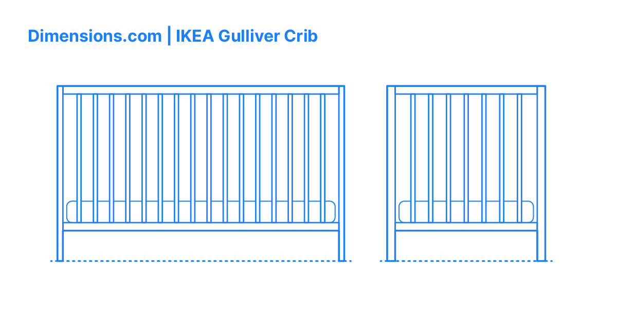 IKEA Gulliver Crib Dimensions & Drawings
