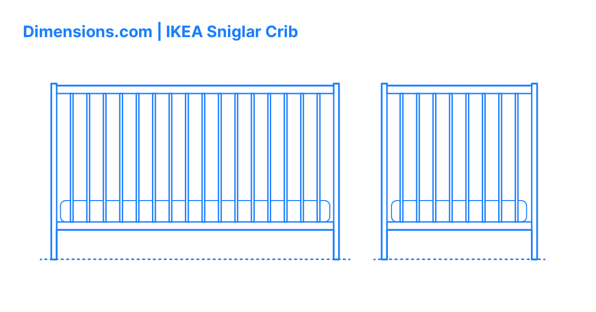 IKEA Sniglar Crib Dimensions & Drawings
