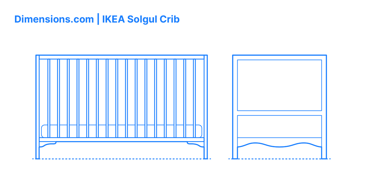 IKEA Solgul Crib Dimensions & Drawings