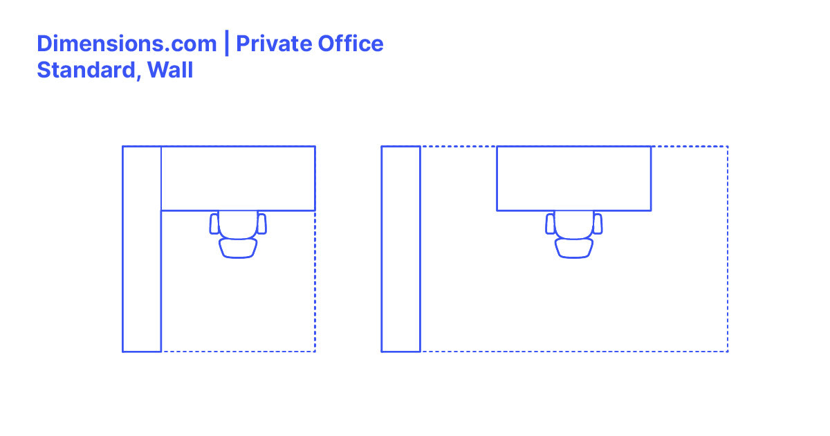 Private Office - Standard, Wall Dimensions & Drawings | Dimensions.com