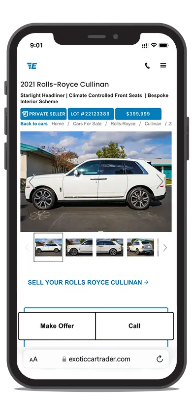 Sell Your Luxury Car Online for Retail - Exotic Car Trader