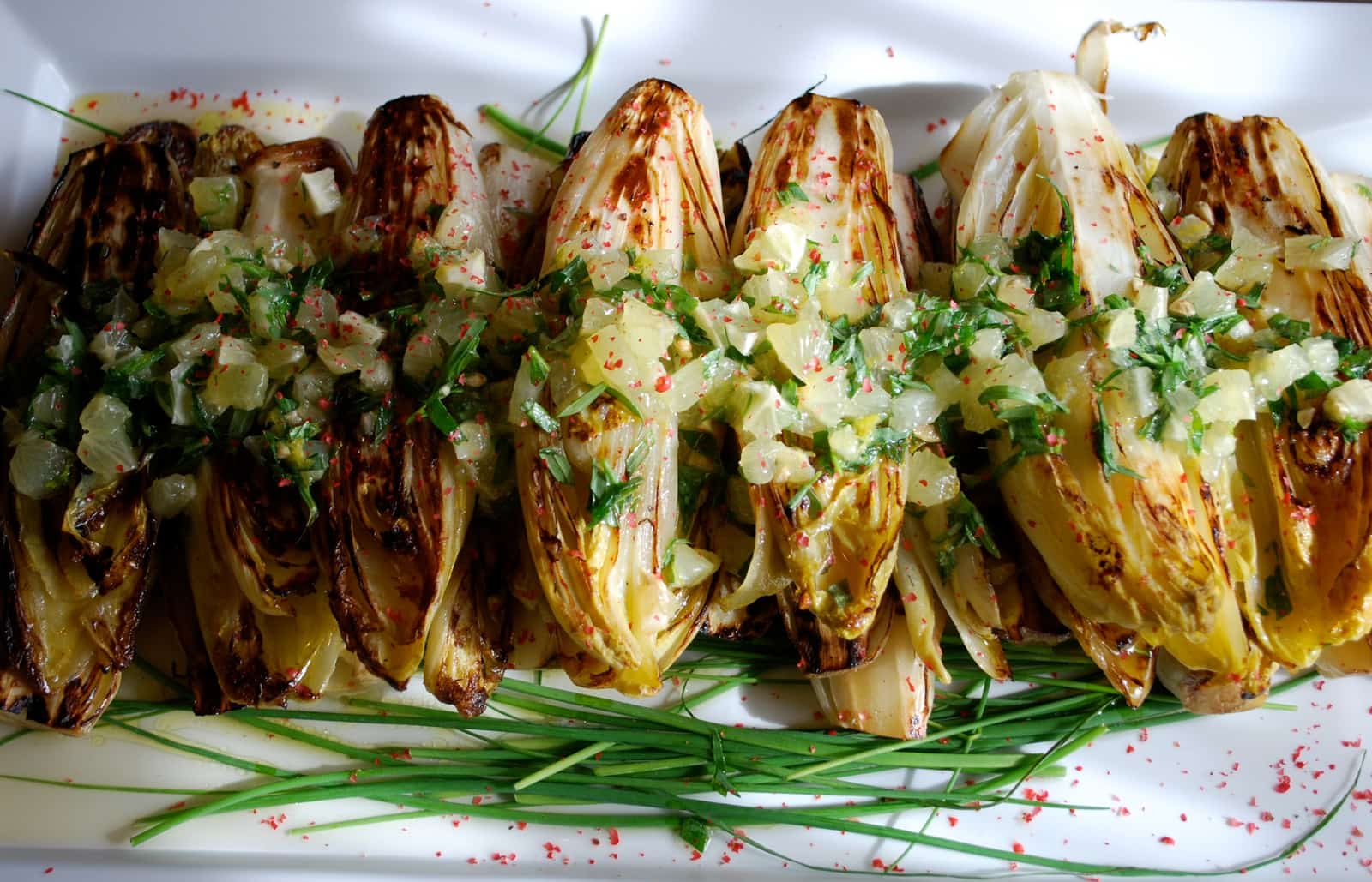 Braised Endive Recipe with Lemon Tarragon Vinaigrette