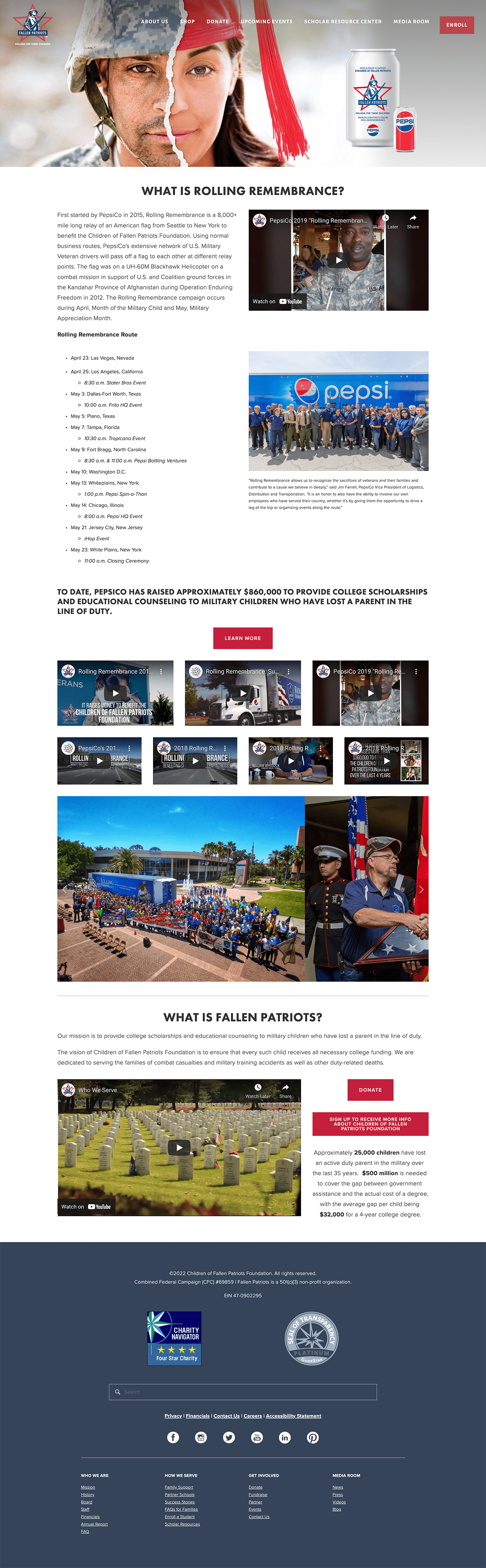 Pepsi Rolling Remembrance Landing Page Example ConvertFlow