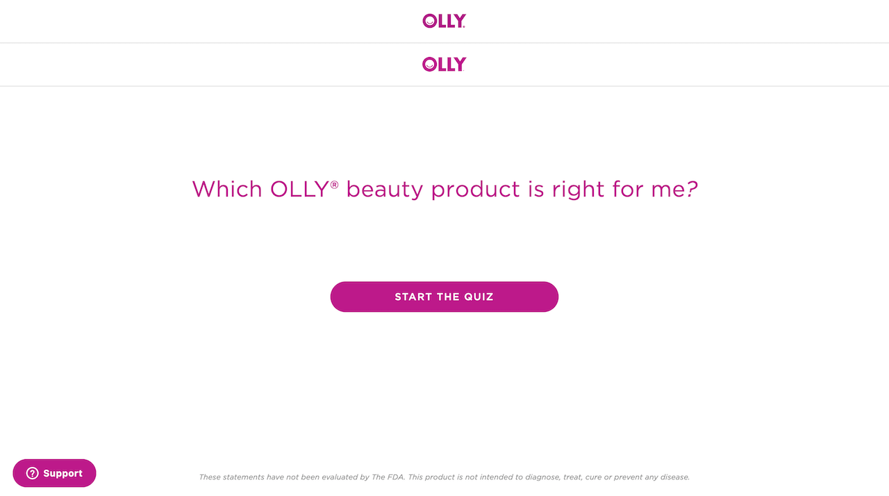 Olly Beauty Product Quiz Example ConvertFlow