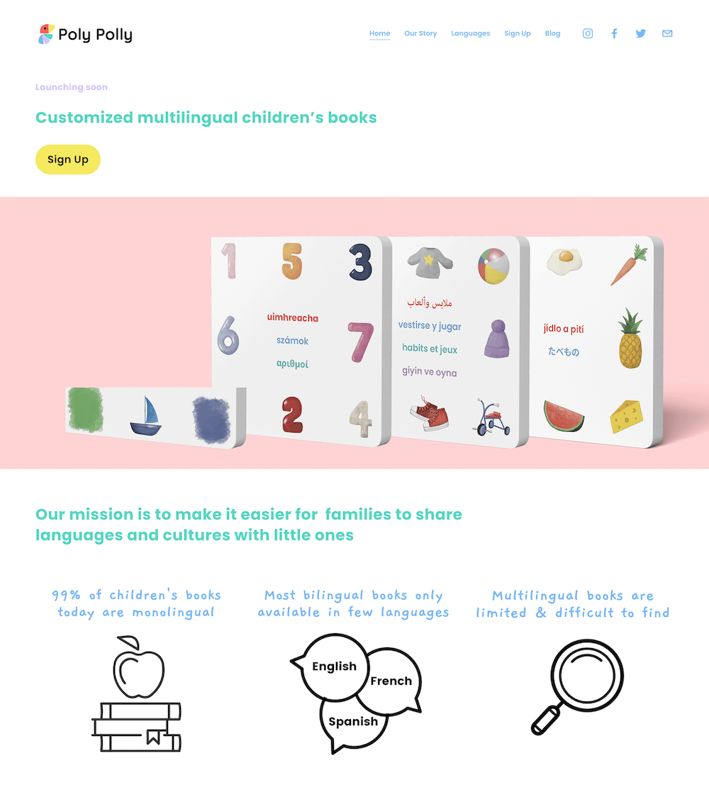 Kickstarter Landing Page Examples: Poly Polly