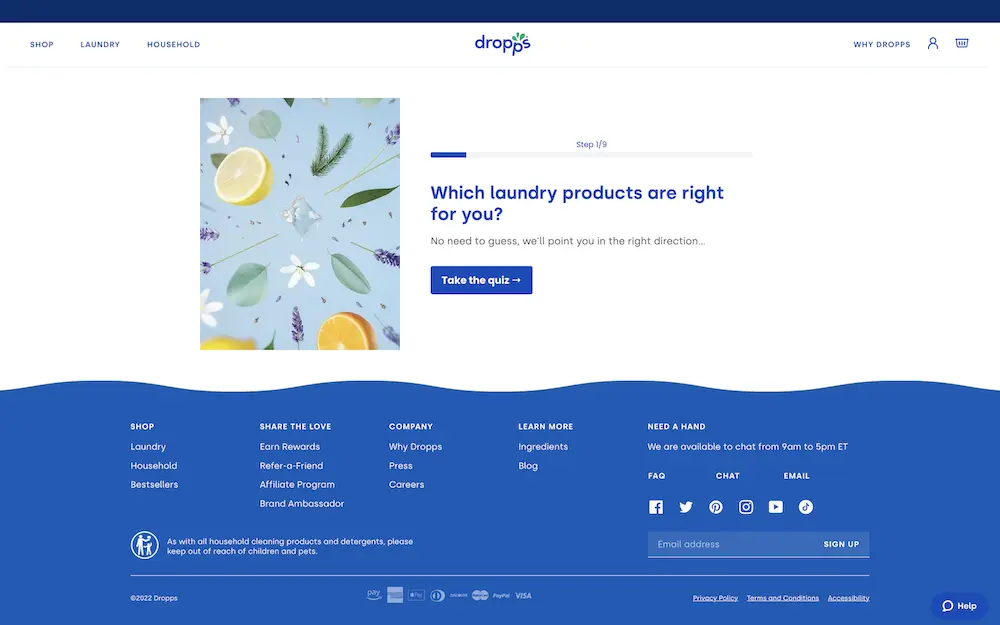 Product Recommendation Examples: Dropps