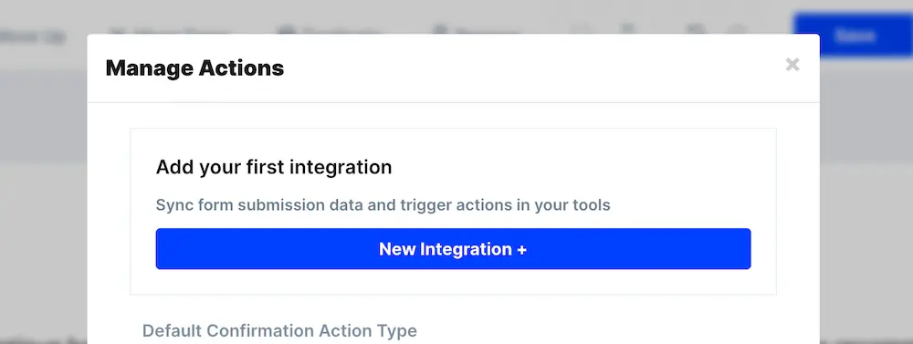 New integration button in ConvertFlow