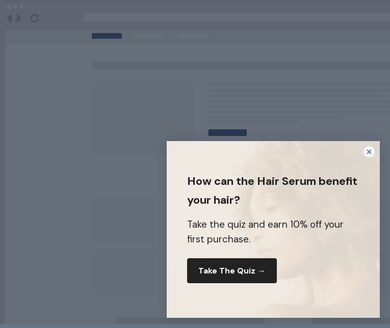 Hair Product Quiz Site Message Template ConvertFlow