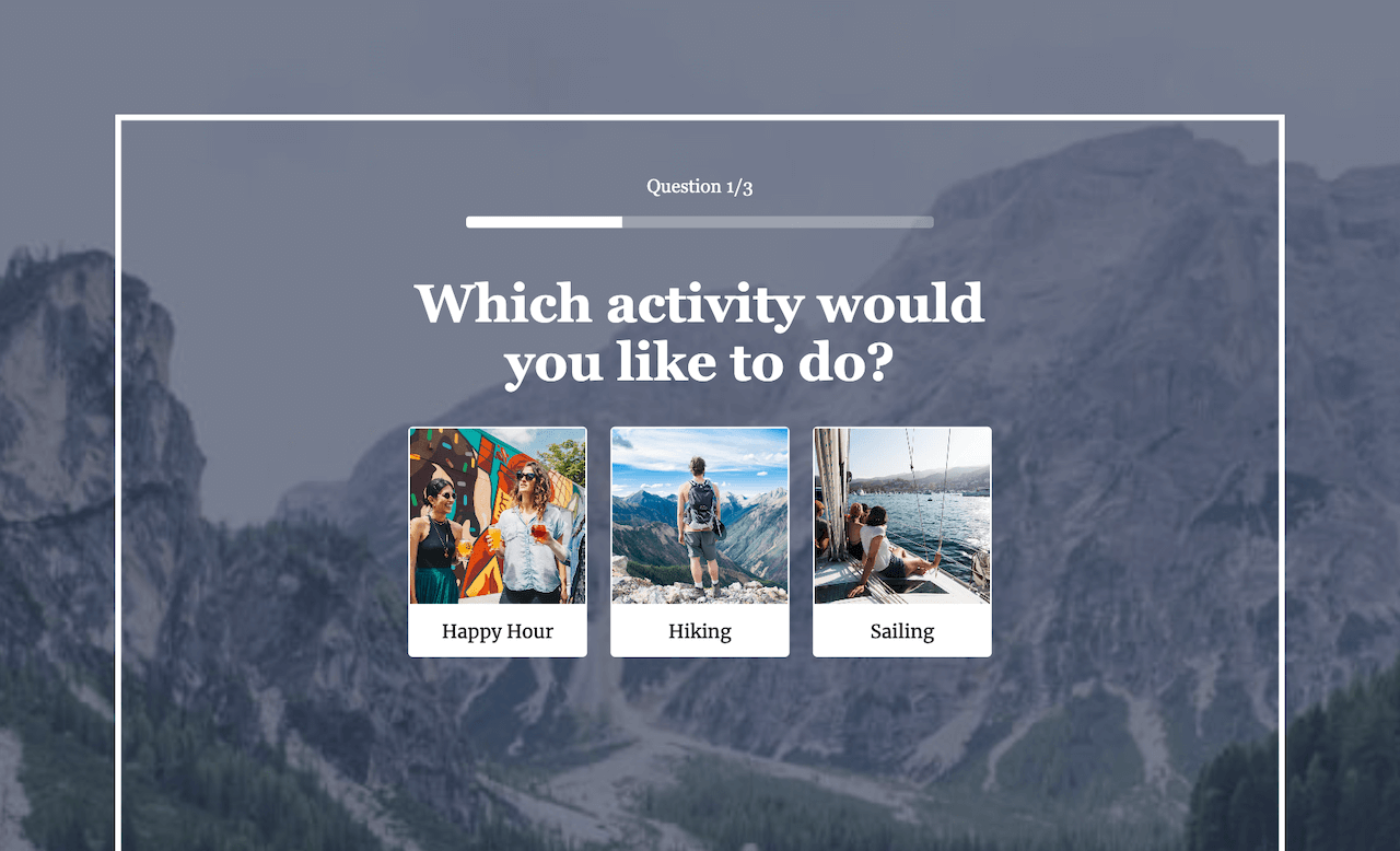 Travel Quiz Landing Page Template | ConvertFlow
