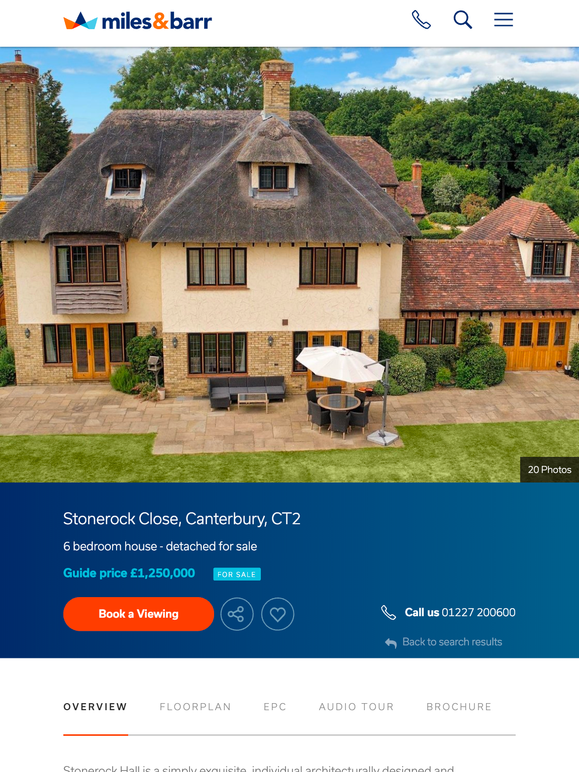 Bespoke estate agent website design Miles & Barr Starberry