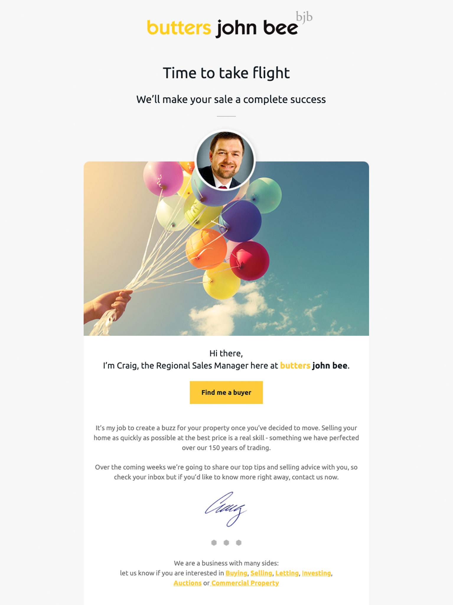Email automation campaign for Butters John Bee Starberry
