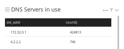 Widget: DNS Servers in Use